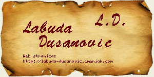 Labuda Dušanović vizit kartica